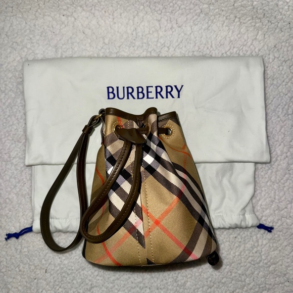 Burberry Check Mini Drawstring Pouch - Picture 1 of 11